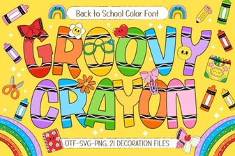 Groovy Crayon Font for Fun and Creative Design Projects