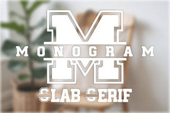 Elegant Monogram Slab Serif Font for Creative Design Projects