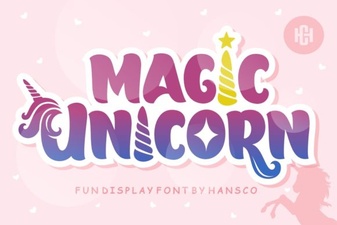 Enchant Your Designs with the Magic Unicorn Font Collection
