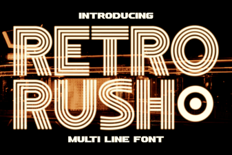 Retro Rush Font - Bold Retro Display Typeface for Vintage Designs