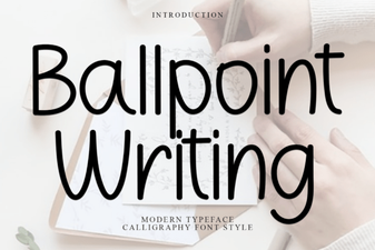 Ballpoint Writing Font: Authentic Handwritten Style for Design