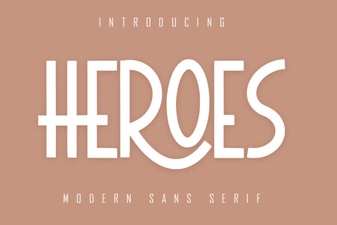 Heroes Font - Free Sans Serif Display Typeface Download