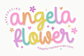Angela Flower Font: Beautiful Floral Typography for Creative Design