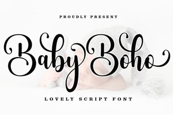 Beautiful Baby Boho Font for Invitations and Creative Projects