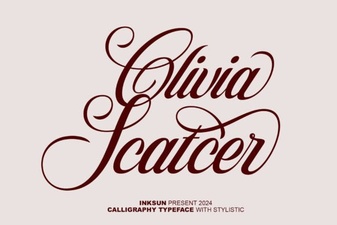 Olivia Scatcer Font: Elegant Script for Creative Designs