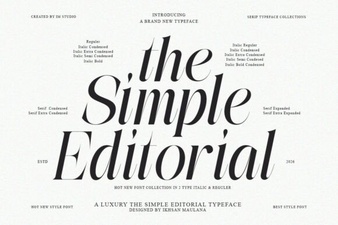 Elegant Simplicity: the Editorial Font